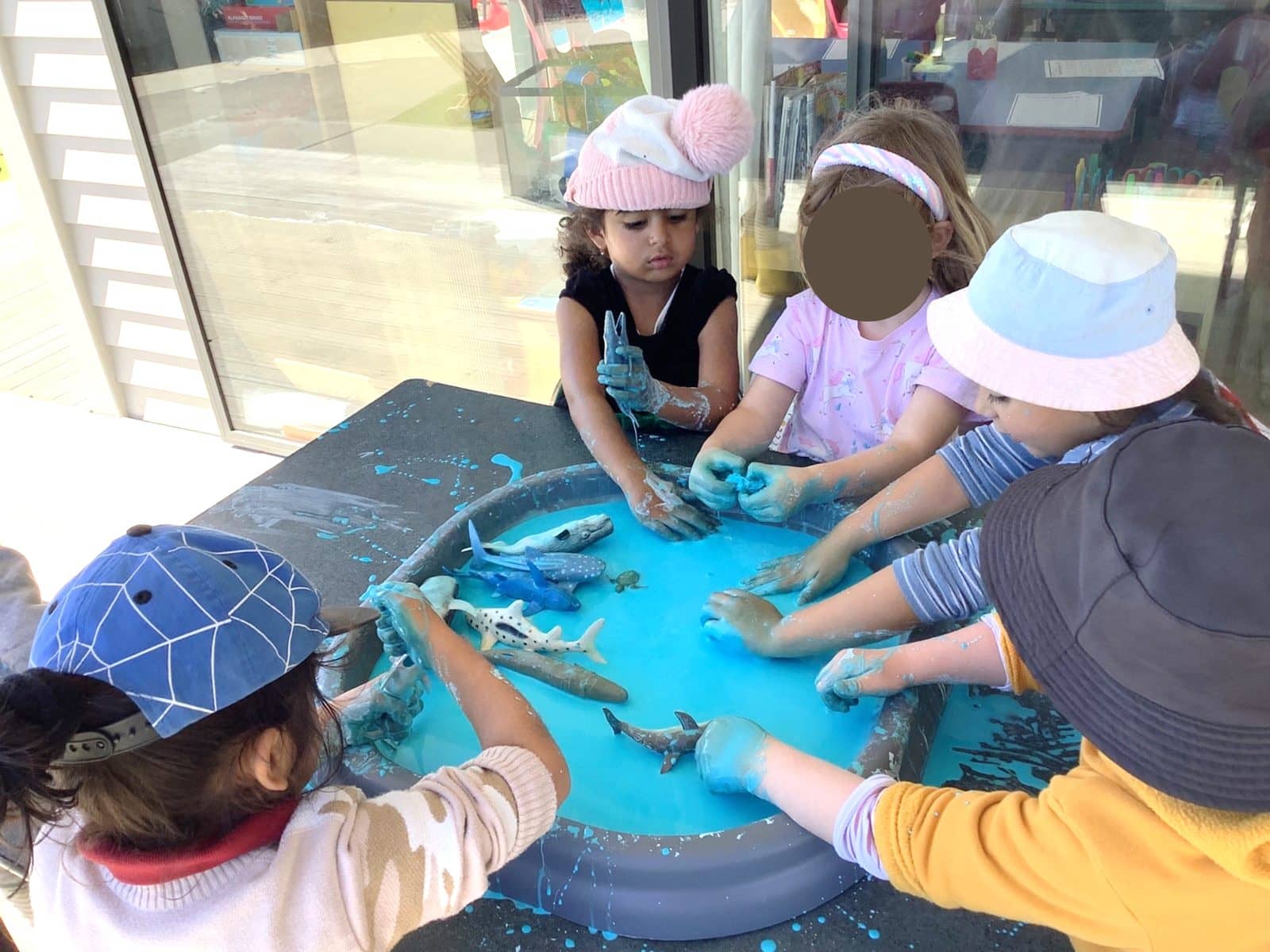 Aotea porirua children ocean slime sensory play